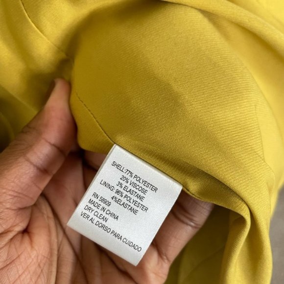 Antonio Melani Mustard Yellow Long Double Breasted Fall Coat Size 6 - Picture 5 of 7